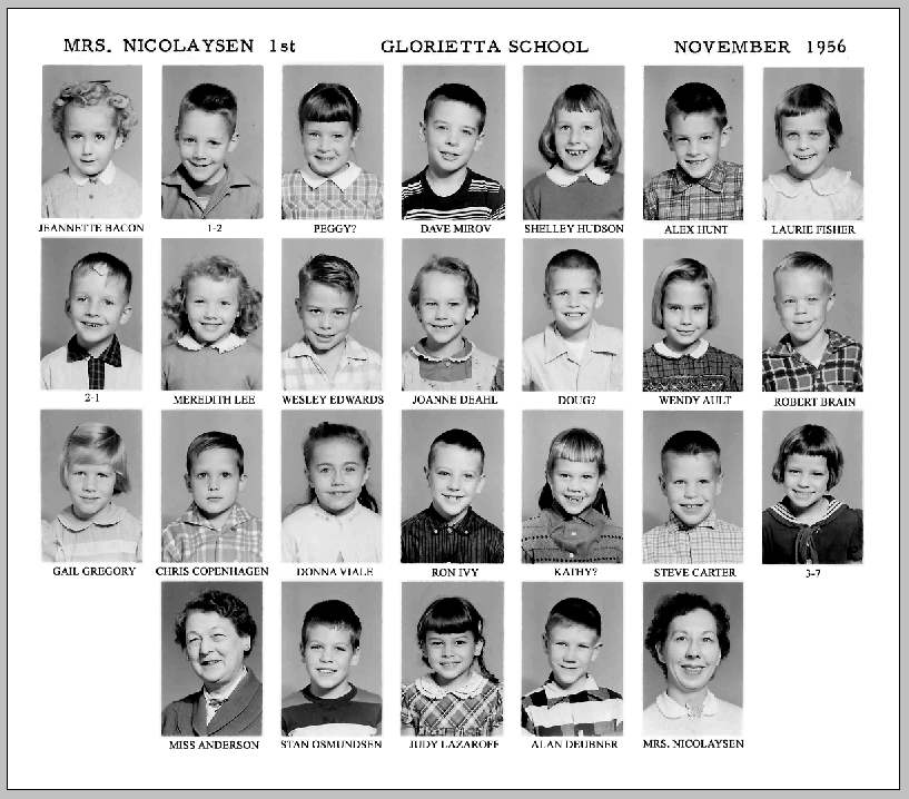 1st grade, Nicolaysen
